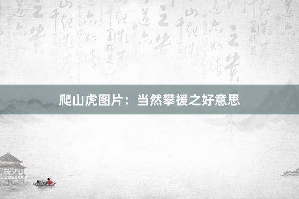 爬山虎图片：当然攀援之好意思